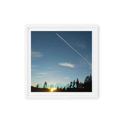 Attractive Sinari Framed canvas with Groundfloor24 with House Logo