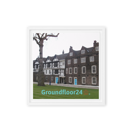 Beautiful Palace Framed canvas with Groundfloor24 with House Logo