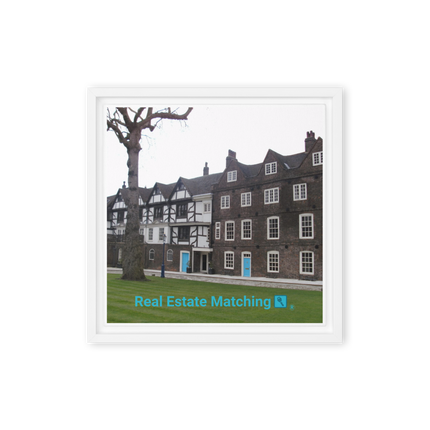 Beautiful Palace Framed canvas with realestatematching with key Logo