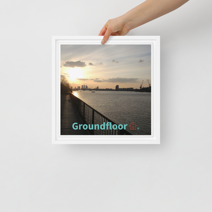 Awesome River View Framed canvas with Groundfloor with House Logo