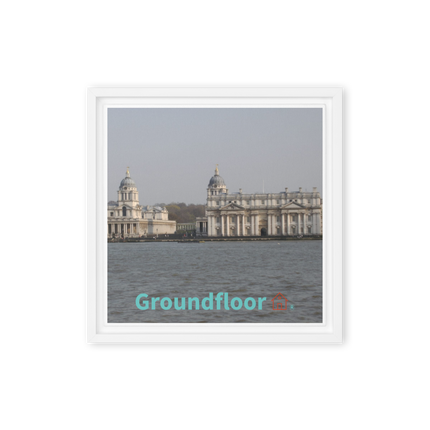 Riverside Beauty Framed canvas with Groundfloor with House Logo