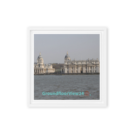 Riverside Beauty Framed canvas with groundfloorview24 with House Logo