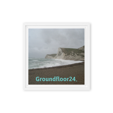 Waves and Sand Framed canvas with Groundfloor24 without House Logo