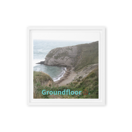 Sea & Hills Framed canvas with Groundfloor with House Logo