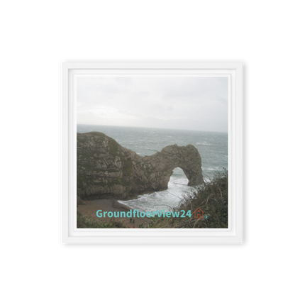 Coastal Escape Framed canvas with groundfloorview24 with House Logo