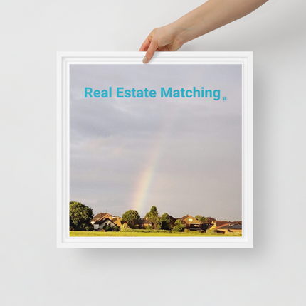 The Rainbow Sinari Framed canvas with Real Estate Matching Logo