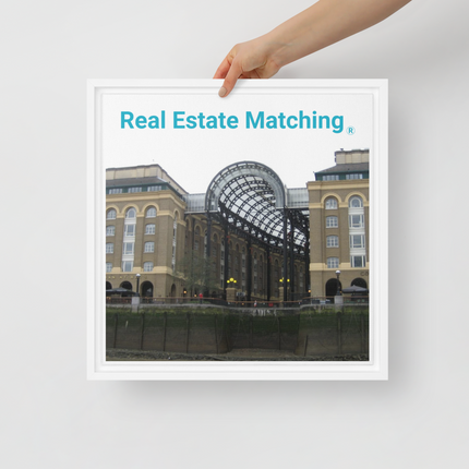 Hay's Galleria Framed canvas with Real Estate Matching Logo