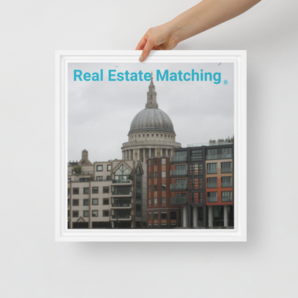 St. Paul's Cathedral Framed canvas with Real Estate Matching Logo