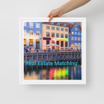 Nyhavn Framed canvas with Real Estate Matching Logo