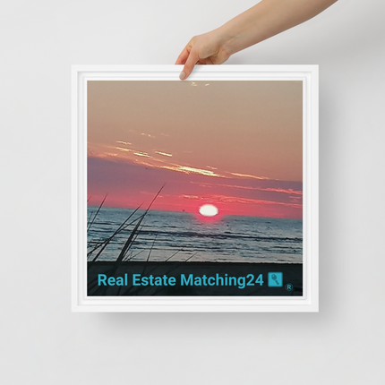 Beutiful Framed canvas with Real Estate Matching24 Logo