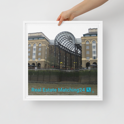 Hay's Galleria Framed canvas with Real Estate Matching24 Logo