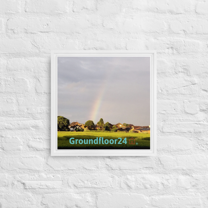 The Rainbow Sinari Framed canvas with Groundfloor24 Logo