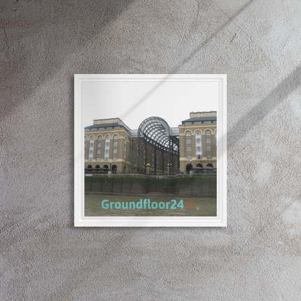 Hay's Galleria Framed canvas with Groundfloor24 Logo