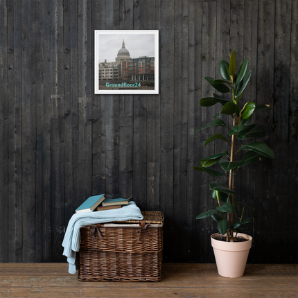 St. Paul's Cathedral Framed canvas with Groundfloor24 Logo