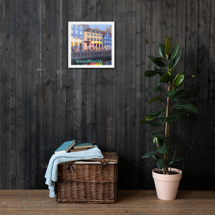 Nyhavn Framed canvas with Groundfloor24 Logo