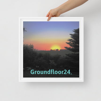 Beautiful Sunset Sinari Framed canvas with Groundfloor24 without House Logo