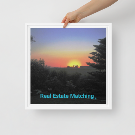 Beautiful Sunset Sinari Framed canvas with realestatematching without key Logo
