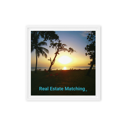 Beautiful Sea View Framed canvas with realestatematching without key Logo