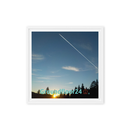 Attractive Sinari Framed canvas with Groundfloor24 with House Logo