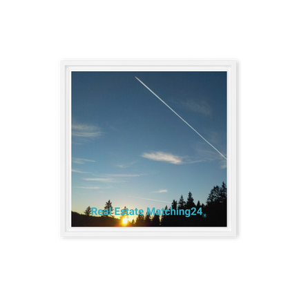 Attractive Sinari Framed canvas with realestatematching24 without key Logo