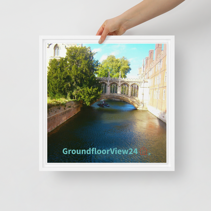 Beautiful Canel Framed canvas with groundfloorview24 with House Logo