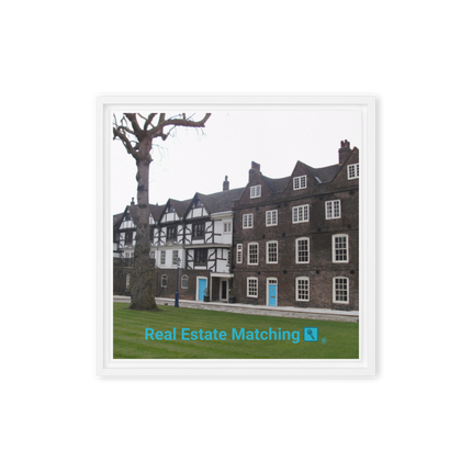 Beautiful Palace Framed canvas with realestatematching with key Logo
