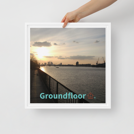 Awesome River View Framed canvas with Groundfloor with House Logo