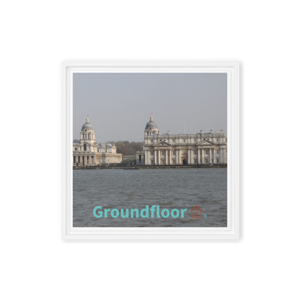 Riverside Beauty Framed canvas with Groundfloor with House Logo