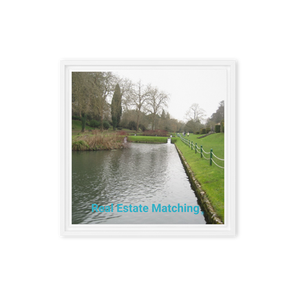 Lakeside Beauty Framed canvas with realestatematching without key Logo