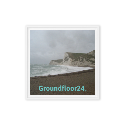Waves and Sand Framed canvas with Groundfloor24 without House Logo