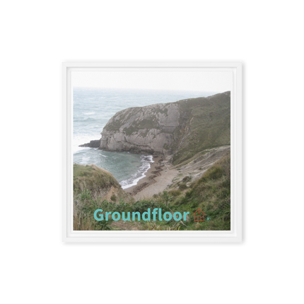 Sea & Hills Framed canvas with Groundfloor with House Logo