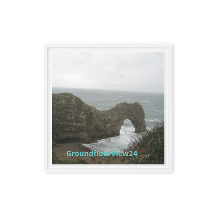 Coastal Escape Framed canvas with groundfloorview24 with House Logo