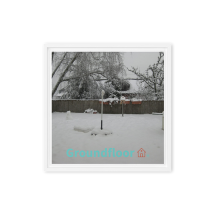 Winter Wonderland Framed canvas with Groundfloor with House Logo