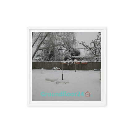 Winter Wonderland Framed canvas with Groundfloor24 with House Logo