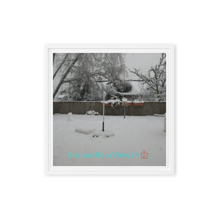Winter Wonderland Framed canvas with groundfloorview24 with House Logo