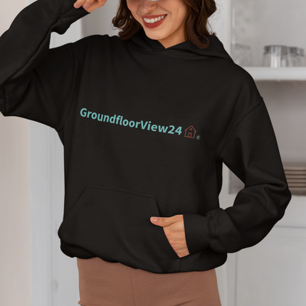 Unisex basic zip hoodie Groundfloorview24 with House