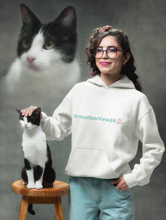 Unisex eco raglan hoodie Groundfloorview24 with House