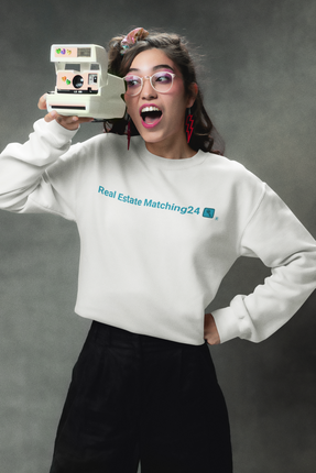 Unisex Premium Sweatshirt with Real Estate Matching24 Logo