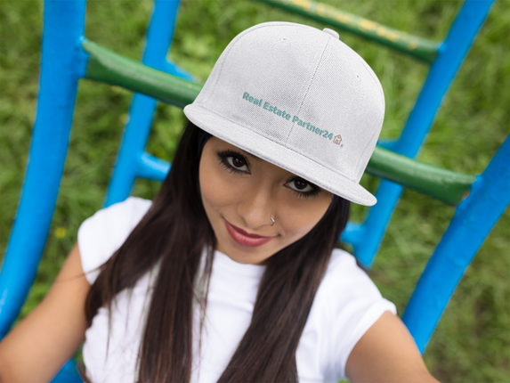 Albania Organic dad hat Real Estate Partner24 with 3 Logos.