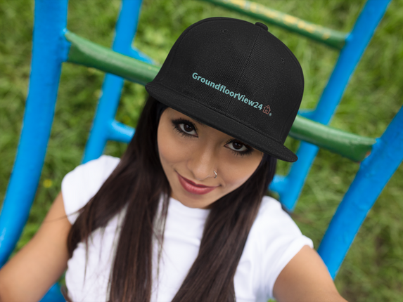 Belarus Distressed Dad Hat GroundfloorView24 with 3 Logos.