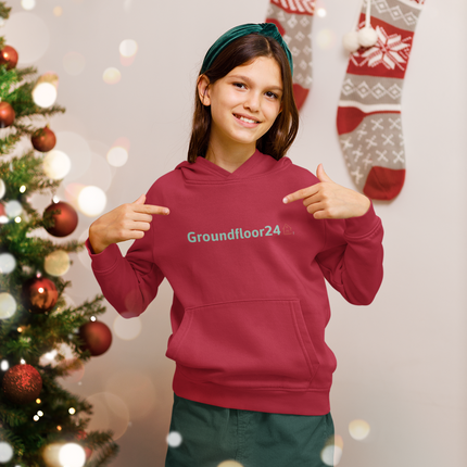 Kids eco hoodie with Groundfloor24 Logo