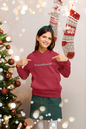 Kids eco hoodie with Groundfloor24 Logo