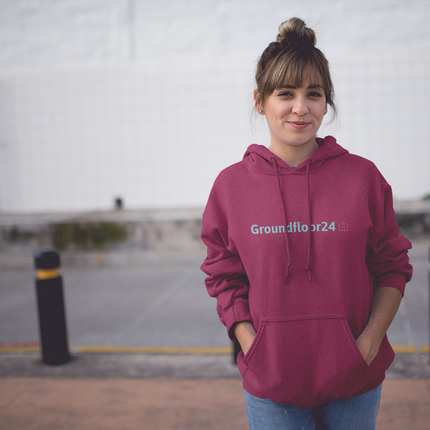 Unisex basic zip hoodie with Groundfloor24 Logo