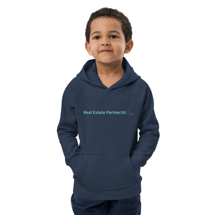 Kids eco hoodie with Real Estate Partner24 Logo