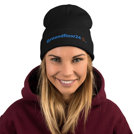 Embroidered Beanie Groundfloor24 with Logo.