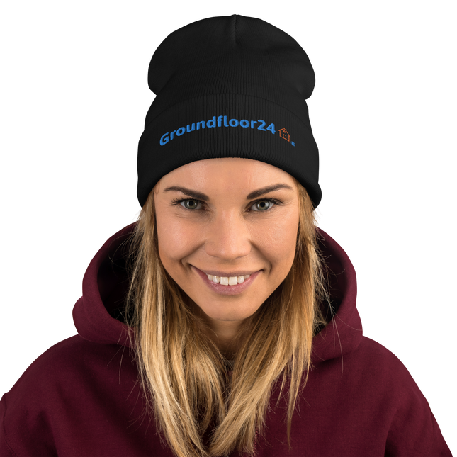 Embroidered Beanie Groundfloor24 with Logo.
