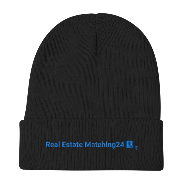 Embroidered Beanie Real Estate Matching24 with Logo.