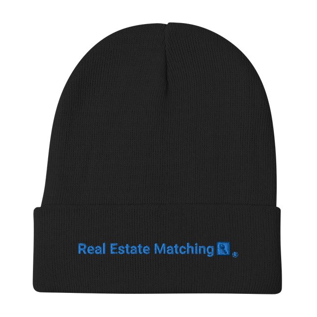Embroidered Beanie Real Estate Matching with Logo.