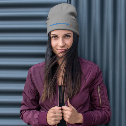 Embroidered Beanie Real Estate Partner24 with Logo.