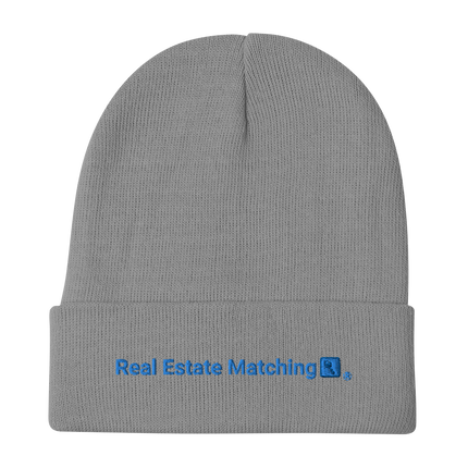 Embroidered Beanie Real Estate Matching with Logo.